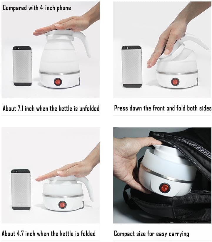 ⚡ Ultrathin Foldable Travel Electric Kettle – Compact & Fast Boiling