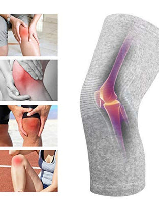 Unisex Bamboo Charcoal Elastic Warm Knee Sleeves Pack of 2